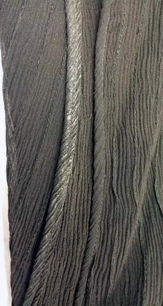 1920s Chiffon Drop Waist "Flapper" Dress with Black Lace