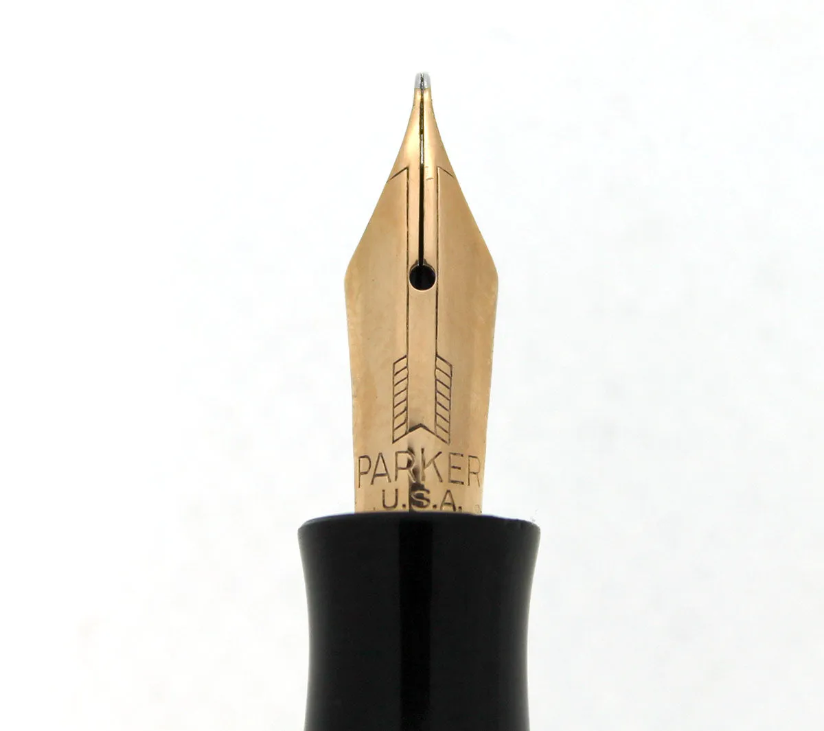 1937 PARKER VACUMATIC JR MOTTLED SILVER PEARL DOUBLE JEWEL FOUNTAIN PEN RESTORED