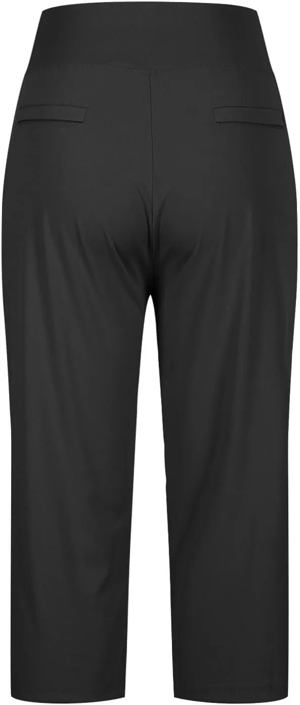 2025 Capri Pants for Women Petite Length High Waist Tummy Control Cropped Pants Dressy Trousers with Pockets
