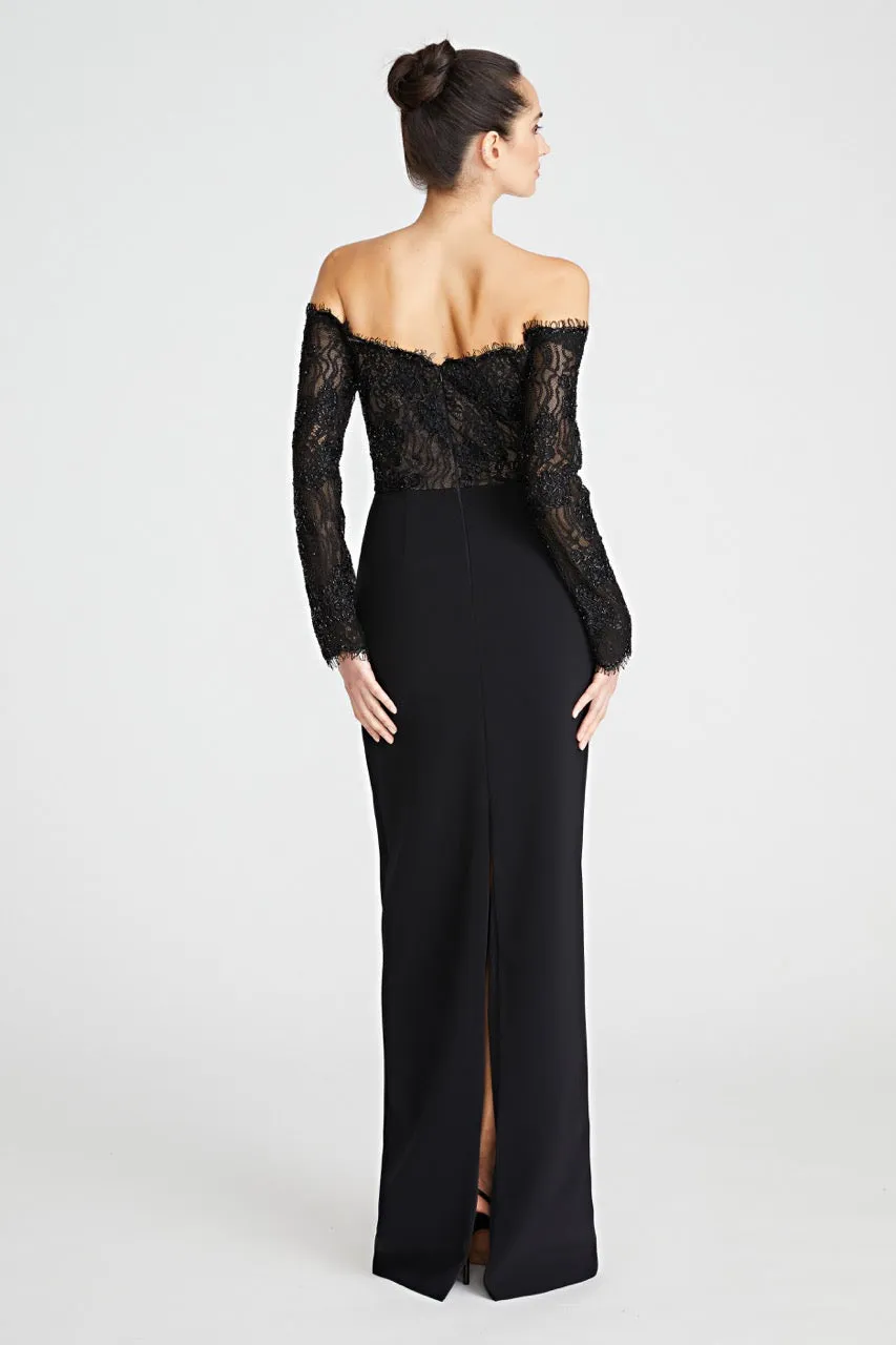 Andrina Lace Off Shoulder Gown