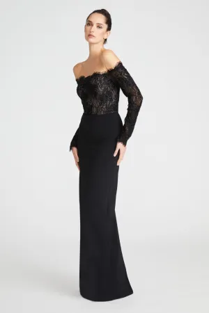 Andrina Lace Off Shoulder Gown