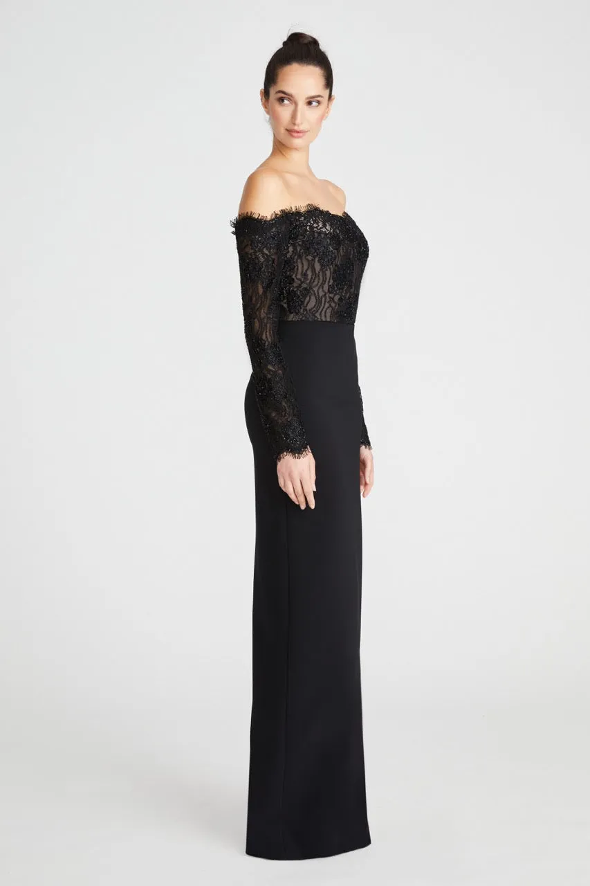 Andrina Lace Off Shoulder Gown