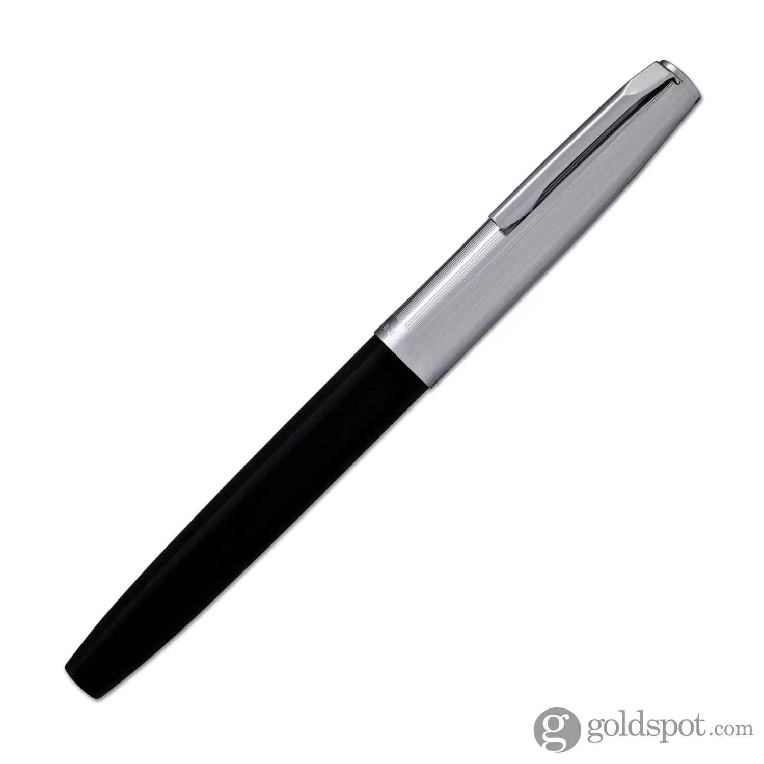 Aurora Duo Cart Fountain Pen - Black Resin With Chrome Cap, Medium Point