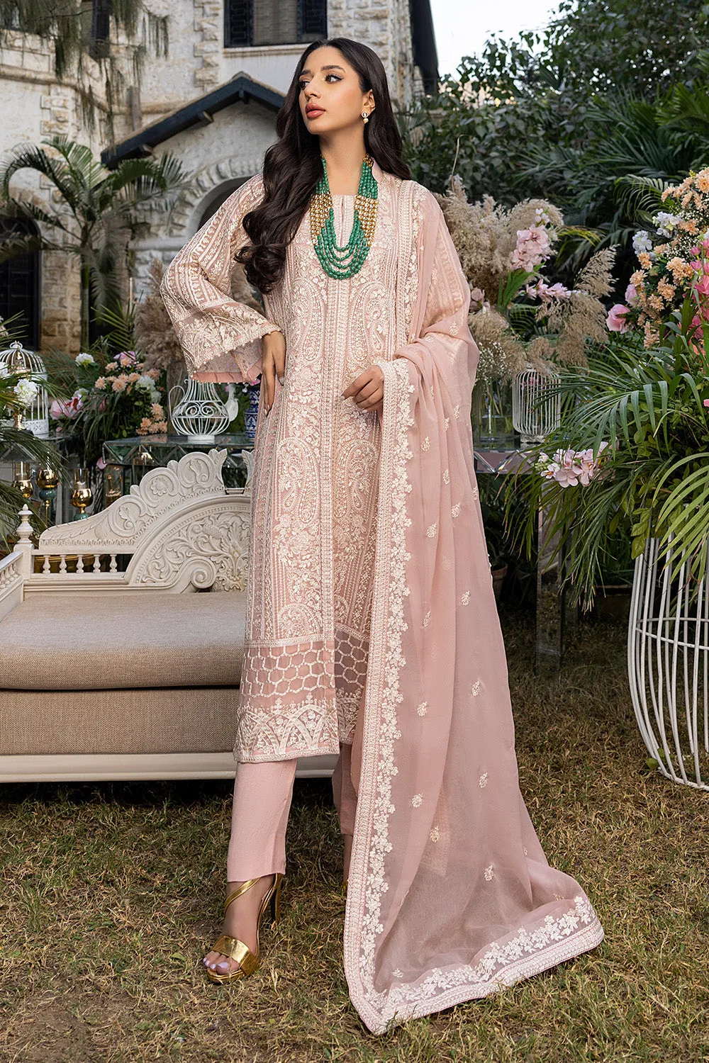 Azure Luxe Embroidered Festive Formal Collection – Divine Muse