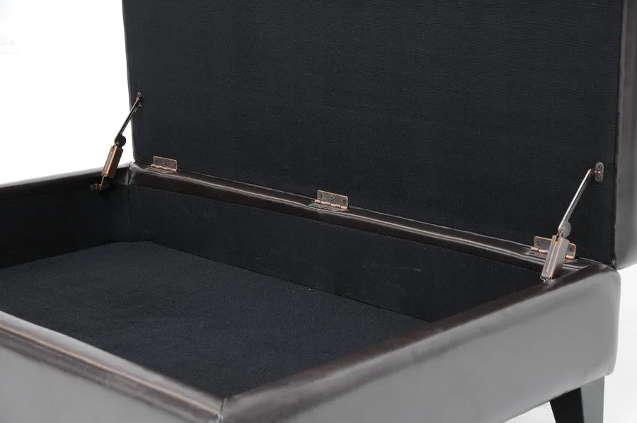 Baxton Studio Sandusky Full Leather Cocktail Ottoman
