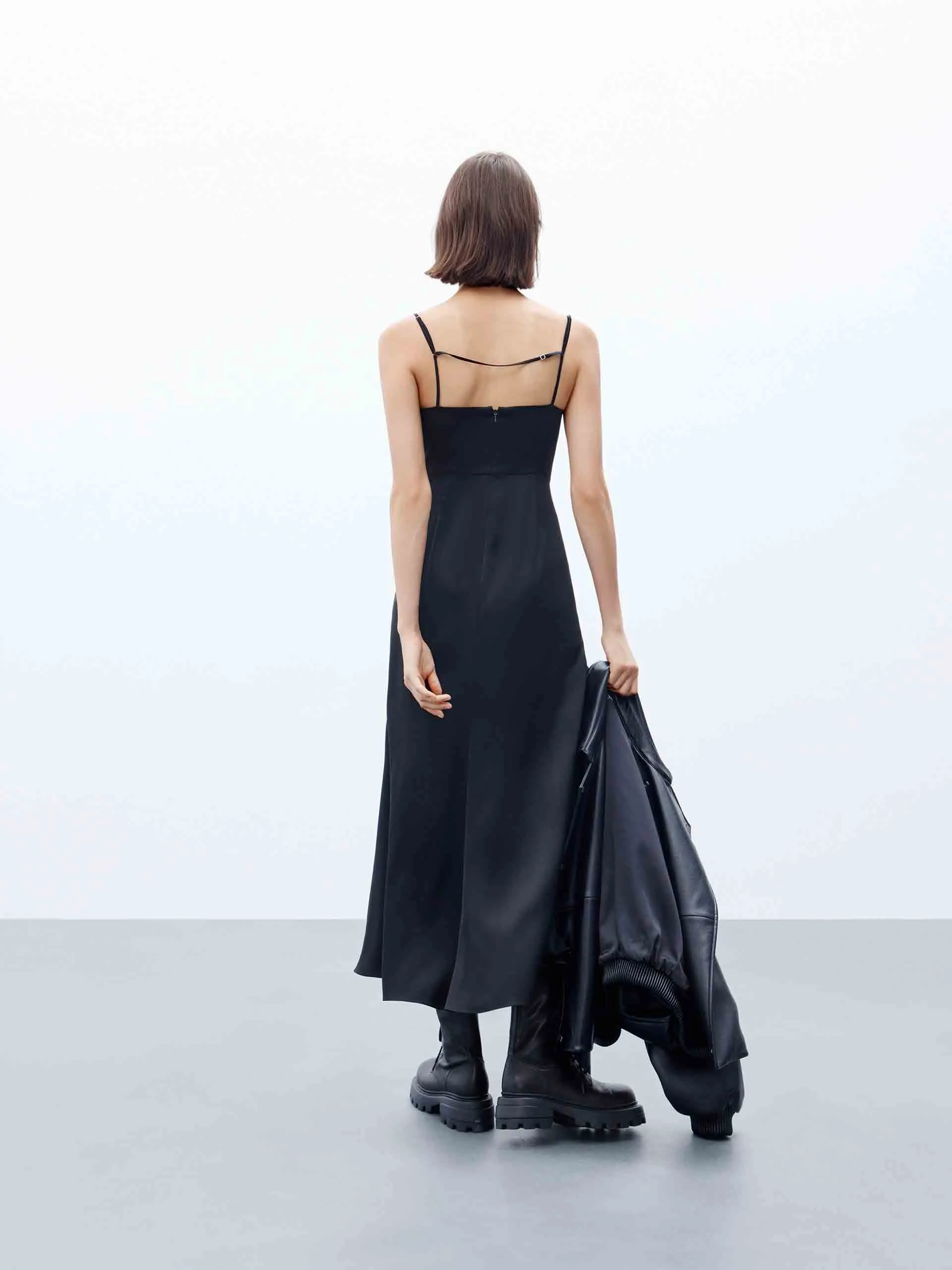 Black Midi Cami Dress