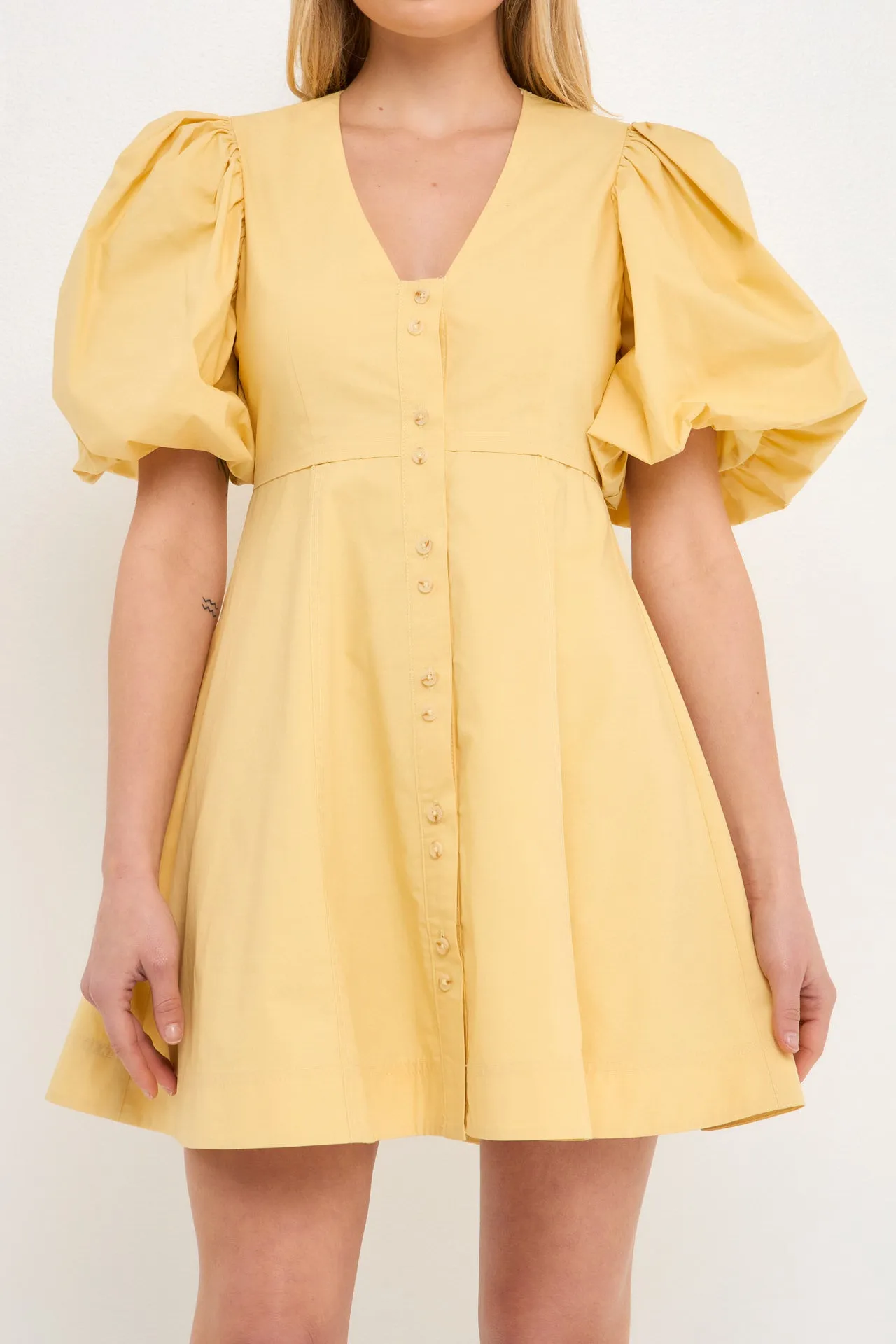 Buttons Detail Mini Dress