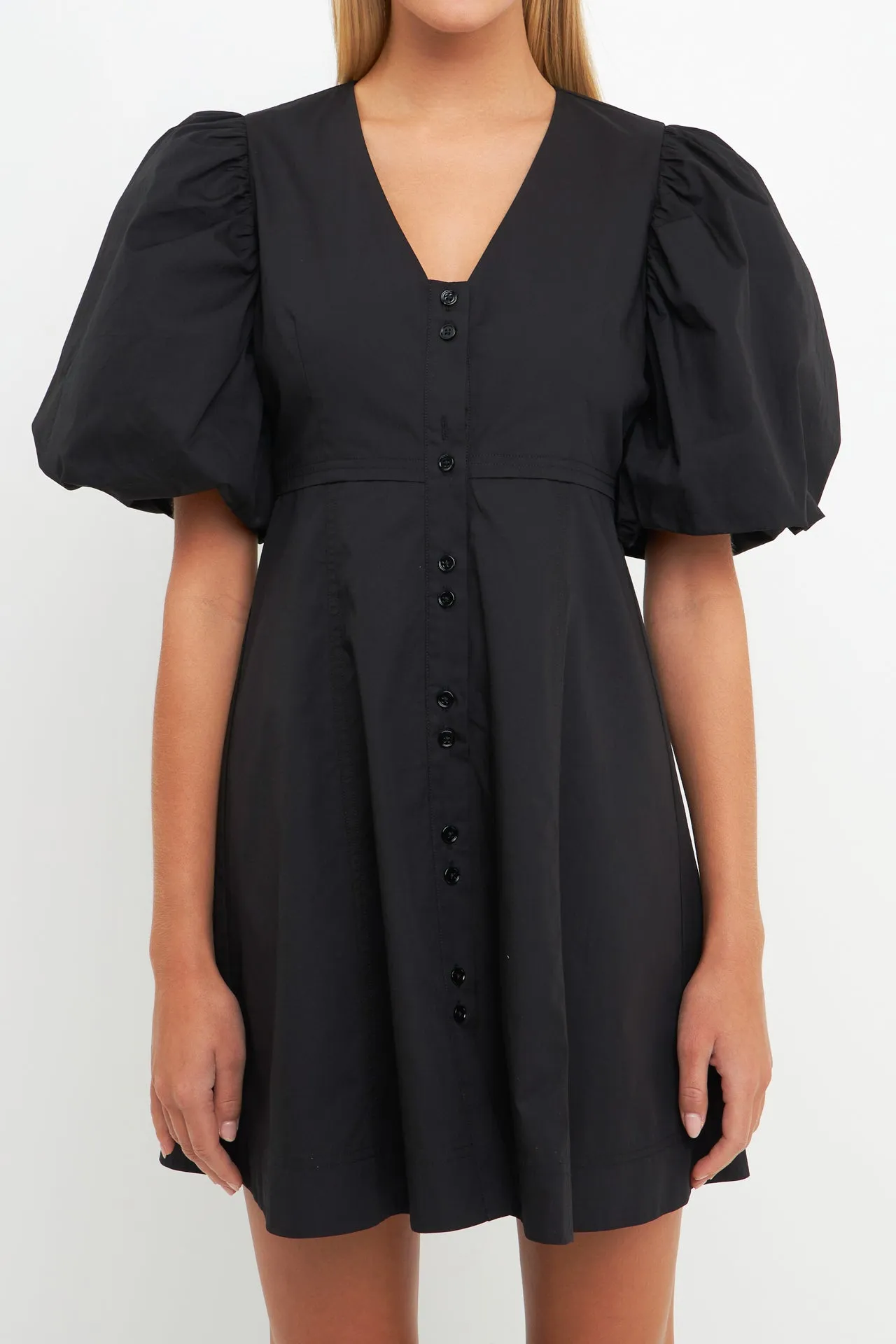 Buttons Detail Mini Dress