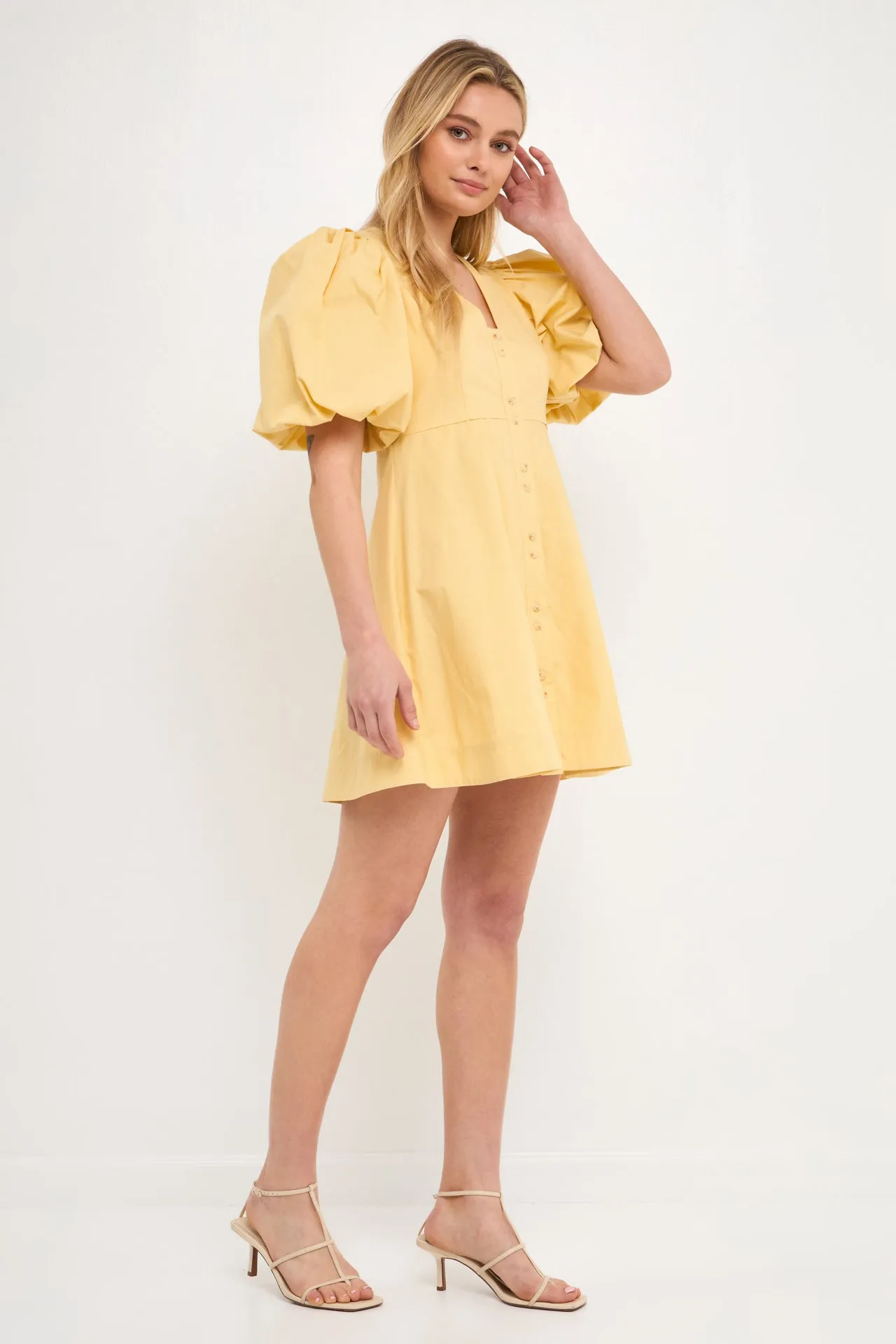 Buttons Detail Mini Dress