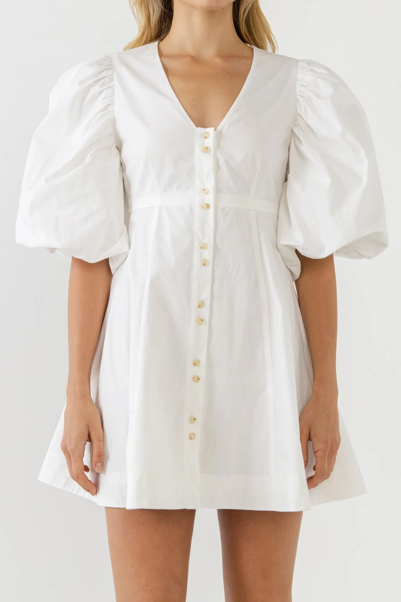 Buttons Detail Mini Dress