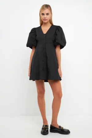 Buttons Detail Mini Dress