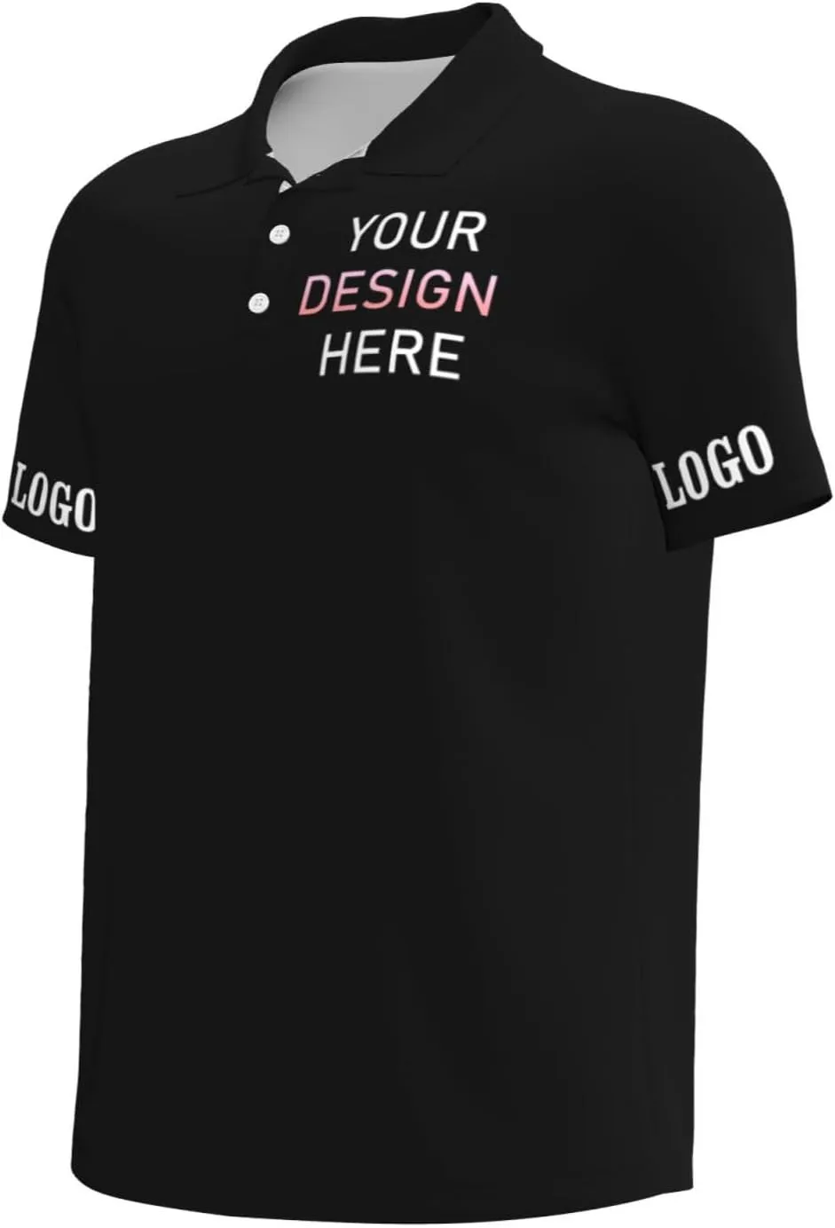 Custom Polo Shirt for Men Design Your Own Personalized Golf T Shirts Tee Front Print Text Photo Logo Name