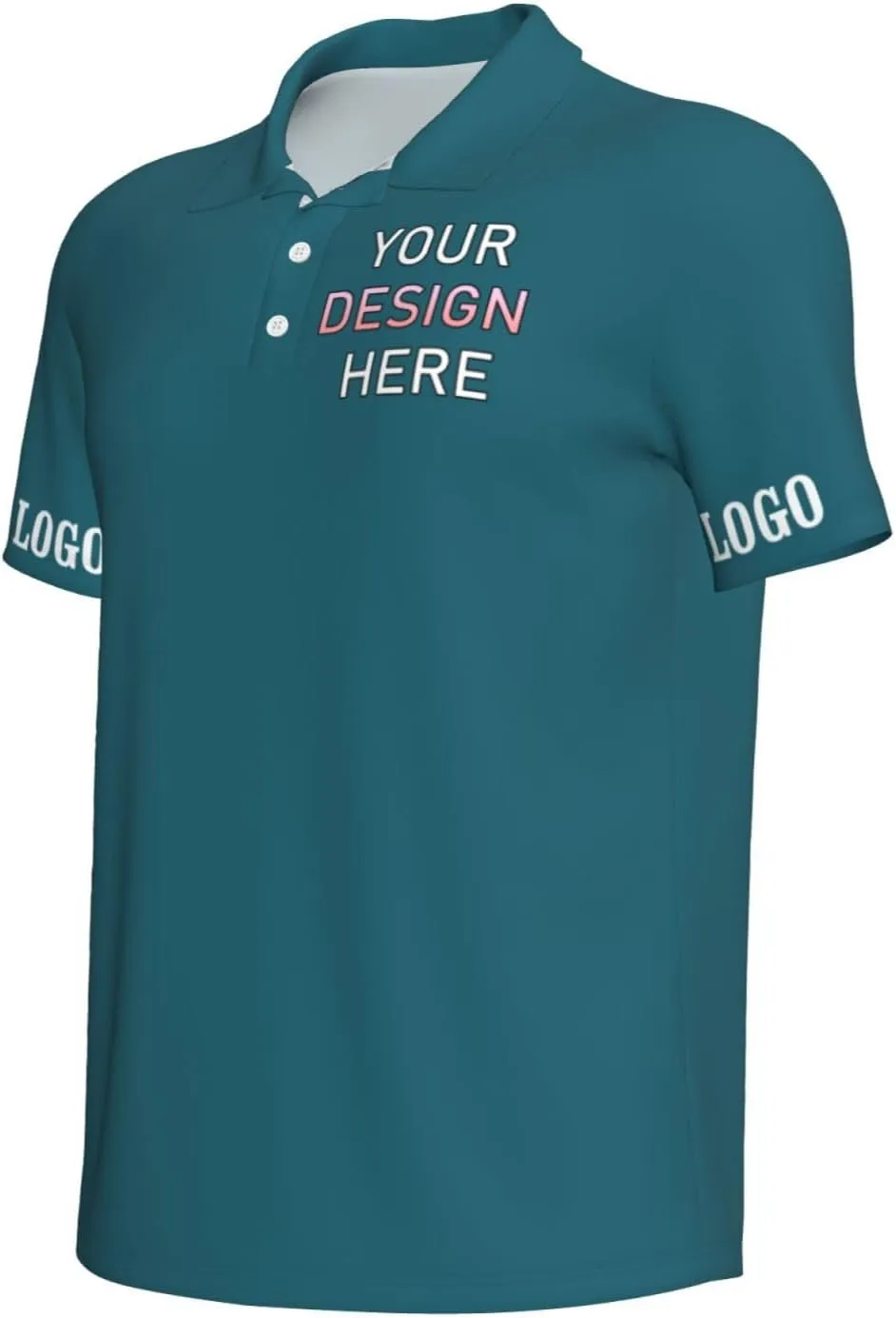 Custom Polo Shirt for Men Design Your Own Personalized Golf T Shirts Tee Front Print Text Photo Logo Name