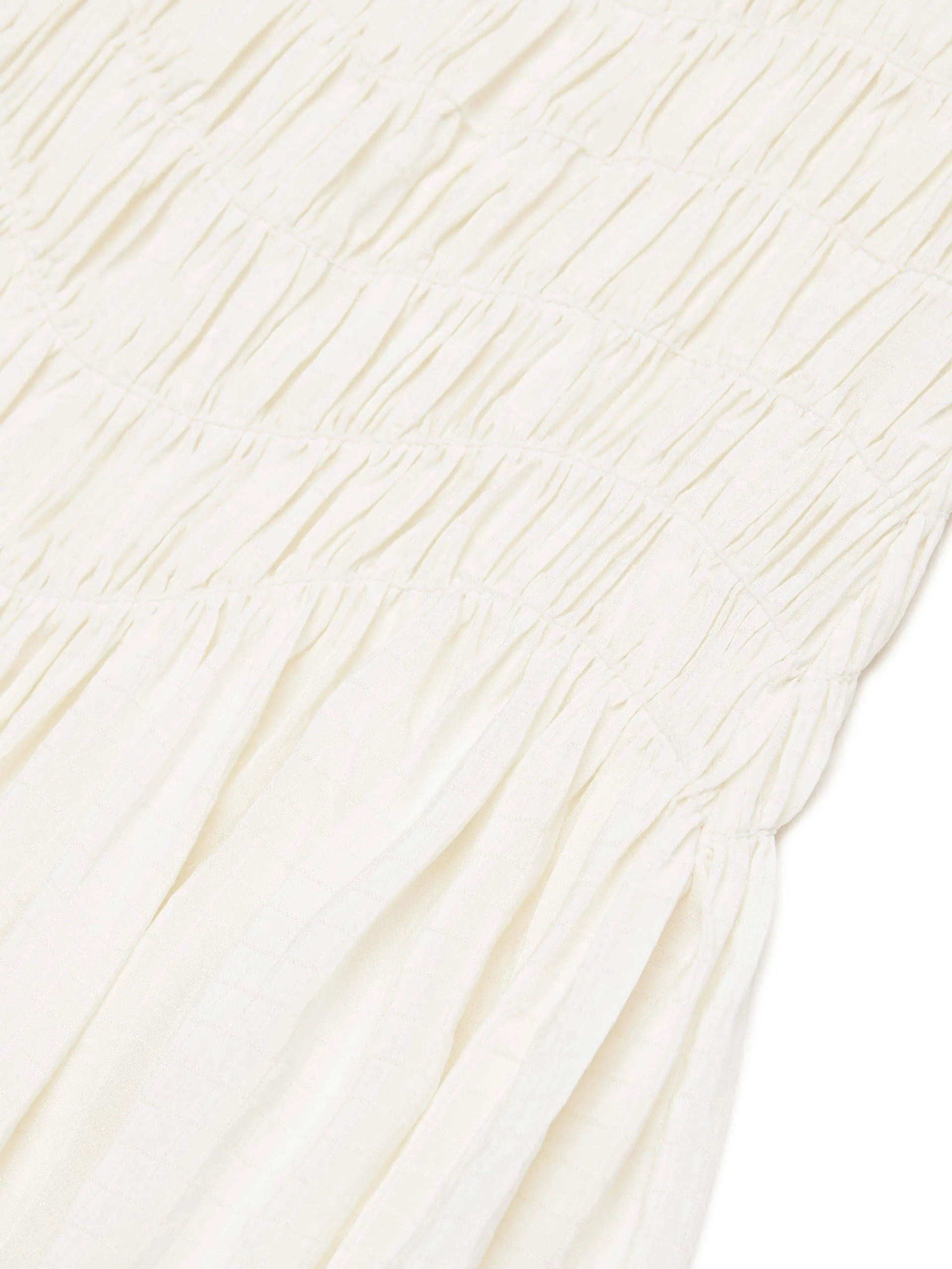 Cut Shoulder Smocked Dress