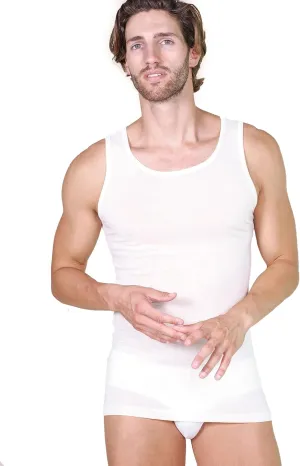 EGI  Luxury Wool Silk Men's Sleeveless Shirt Muscle Tank Top. Proudly Made in Italy.