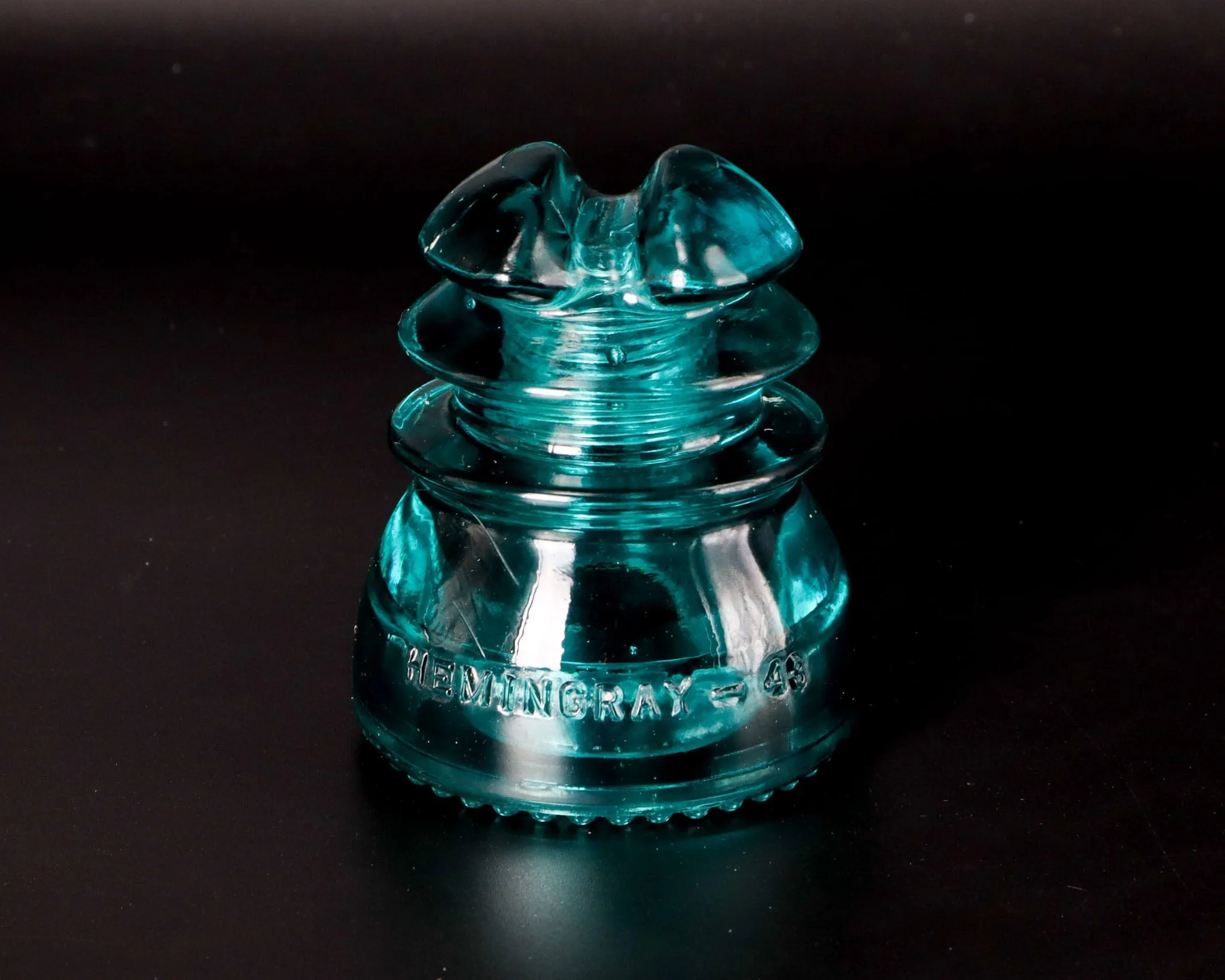 Hemingray-43 Aqua-Clear Vintage Glass Insulator