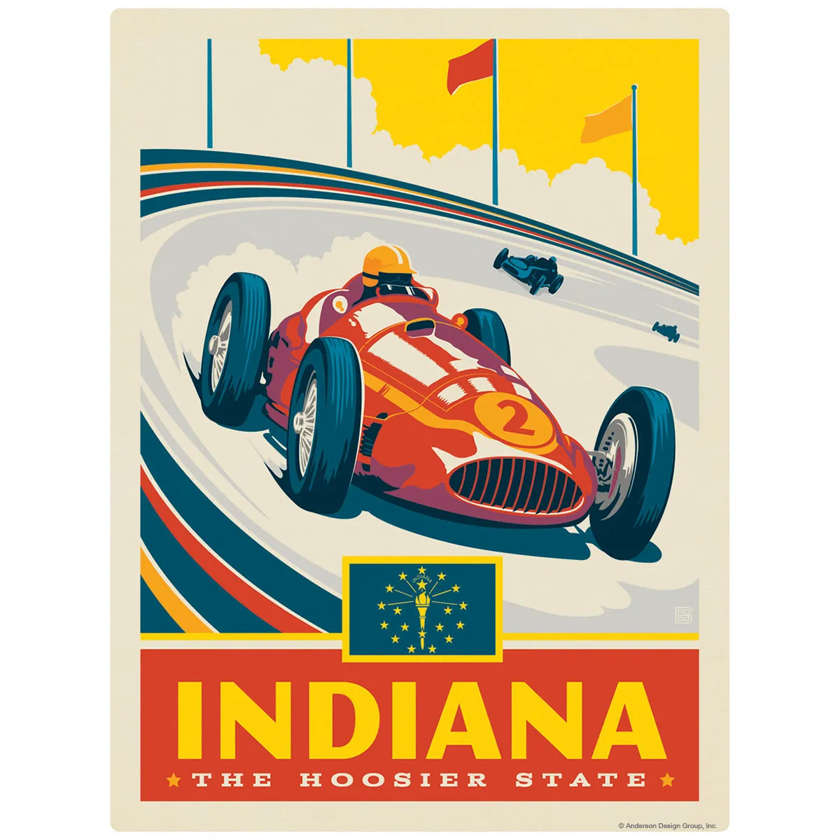 Indiana Hoosier State Indianapolis Speedway Decal