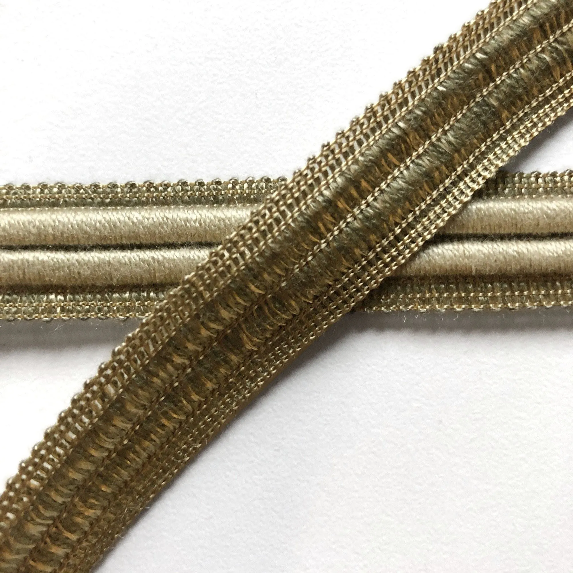 Ivory and Gold High Quality Decorative Gimp Trim by the yard