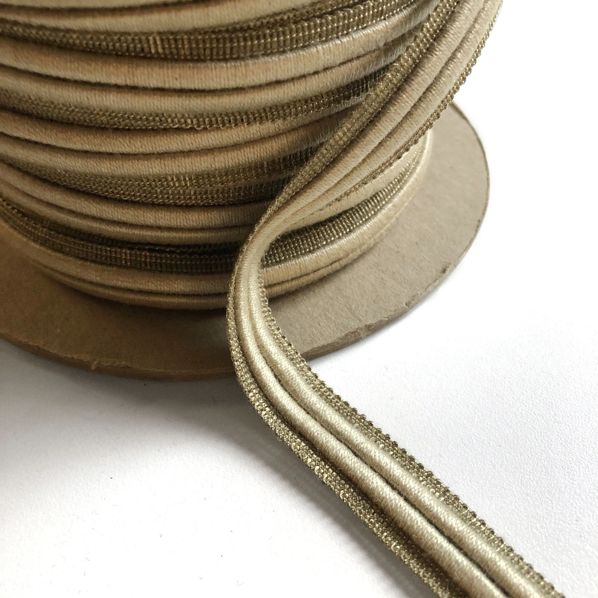 Ivory and Gold High Quality Decorative Gimp Trim by the yard