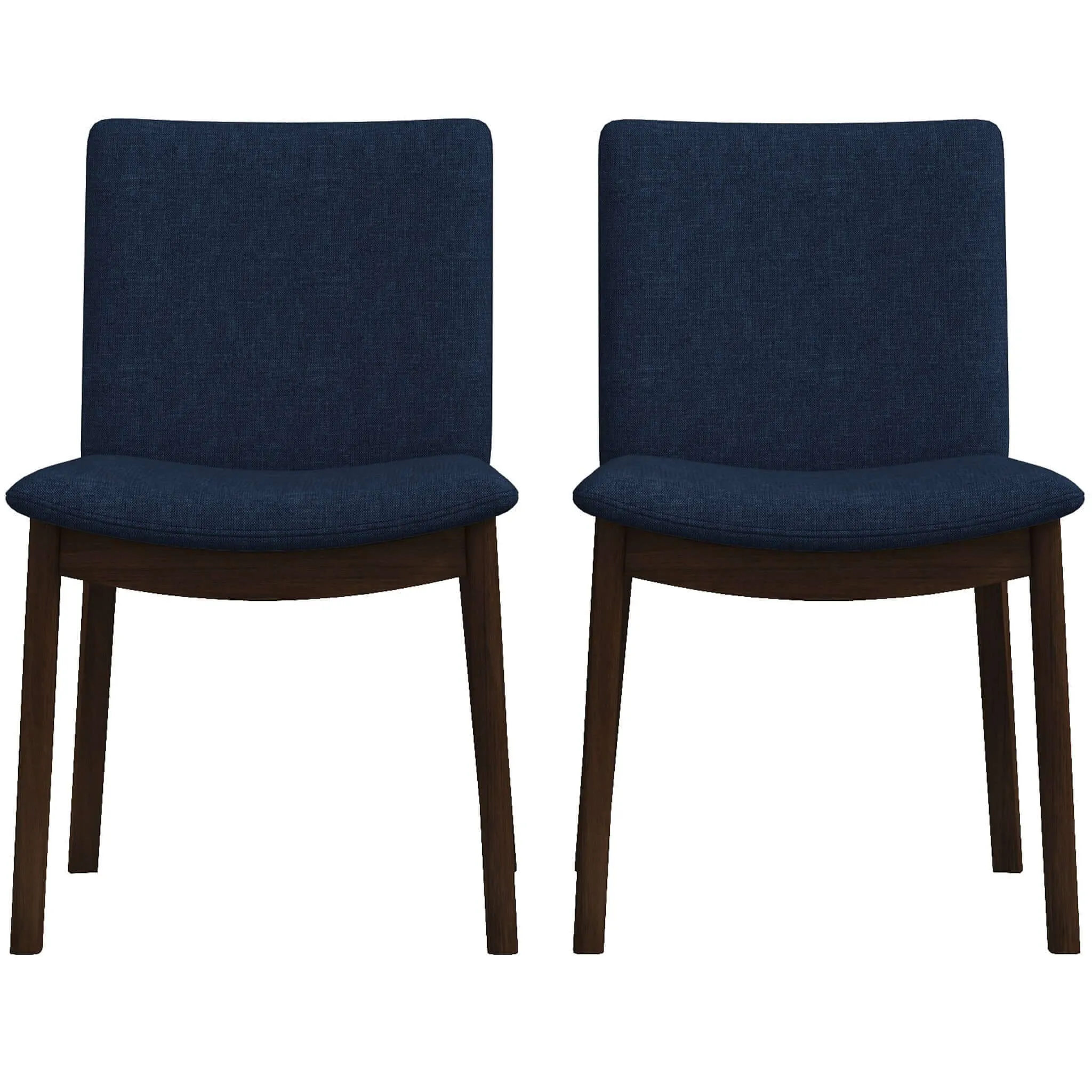 Laura Mid-Century Modern Solid Wood Dining Chair (Set of 2) Burnt Orange Velvet