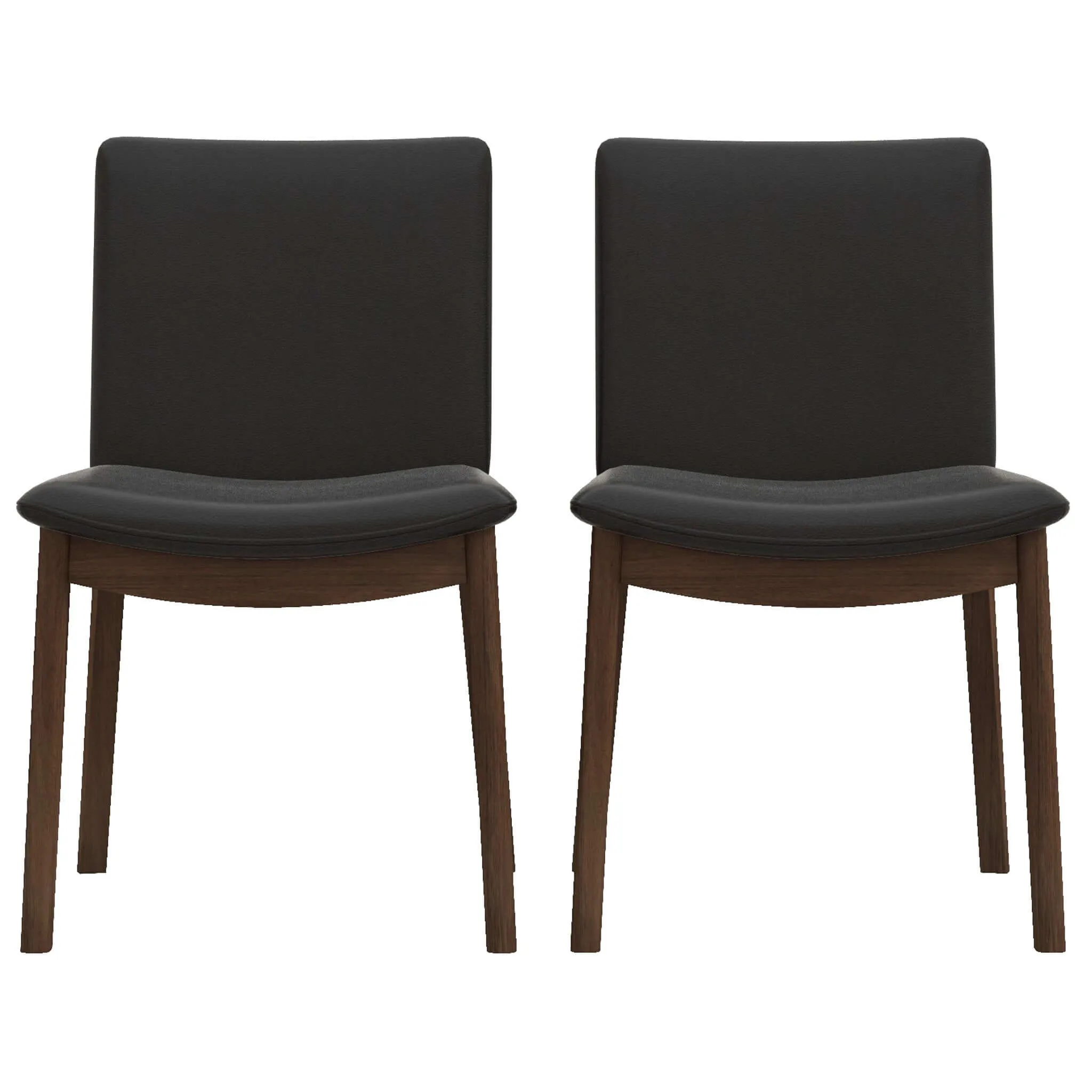 Laura Mid-Century Modern Solid Wood Dining Chair (Set of 2) Burnt Orange Velvet