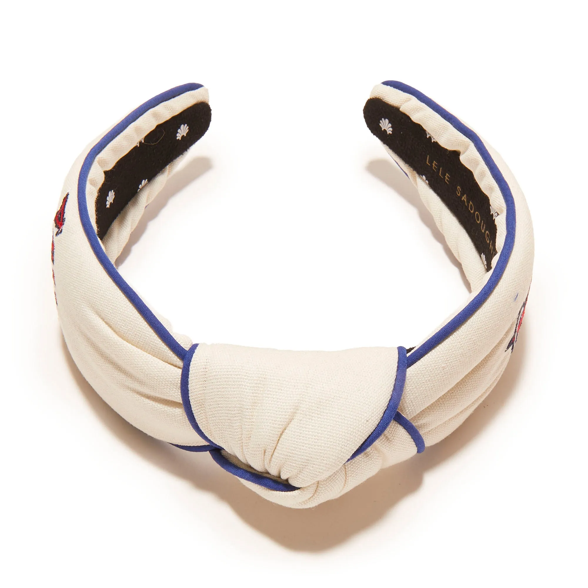 LOS ANGELES ANGELS LELE SADOUGHI / MLB IVORY EMBROIDERED KNOTTED HEADBAND