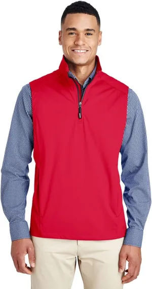 Men's Techno Lite Three-Layer Knit Tech-Shell Quarter-Zip Vest M CLASSIC RED