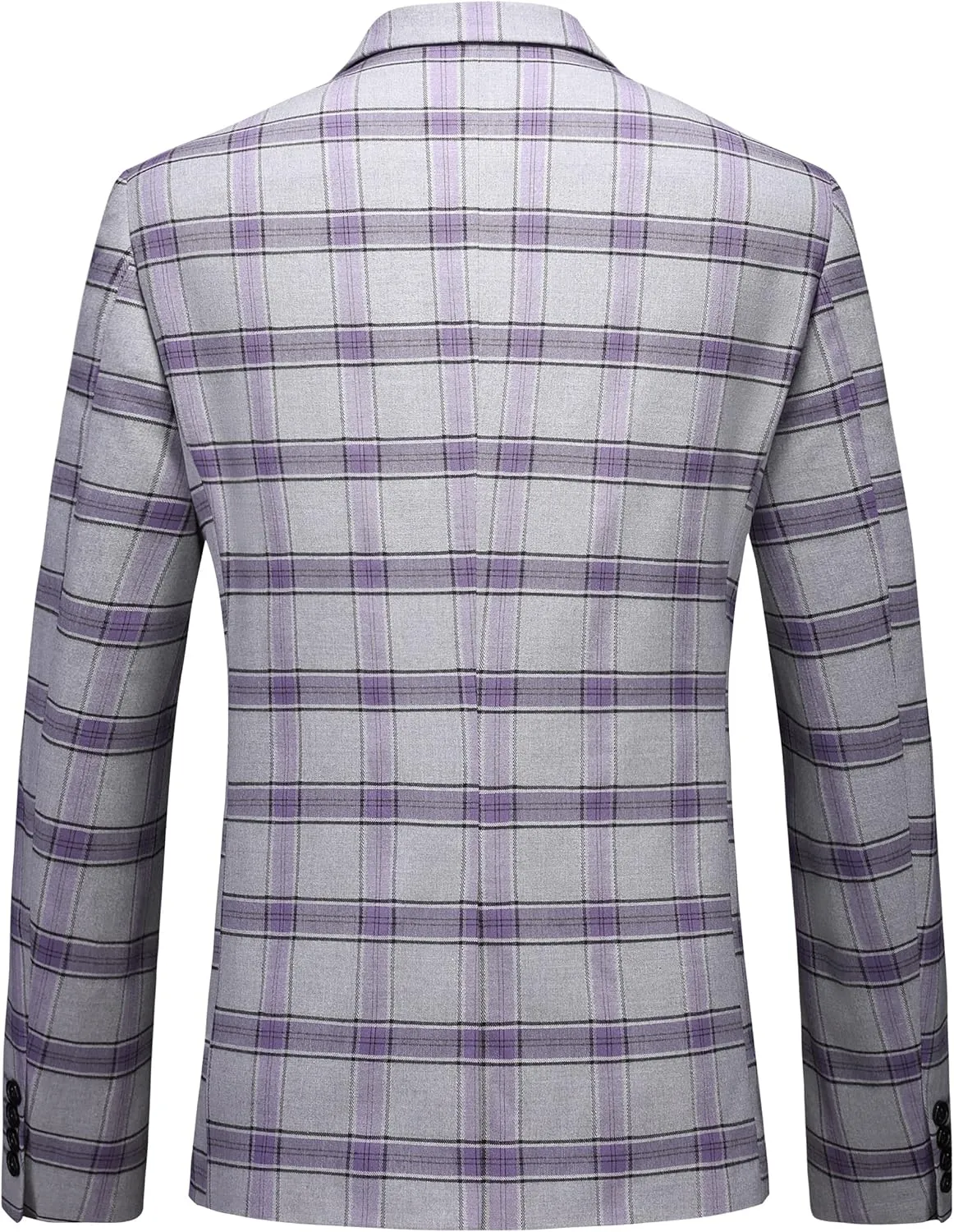 MOGU Men's Slim Fit Plaid Suit Set  Sport Coat Blazer, Vest & Pants (Each Sold Separately) for Wedding, Prom & Party
