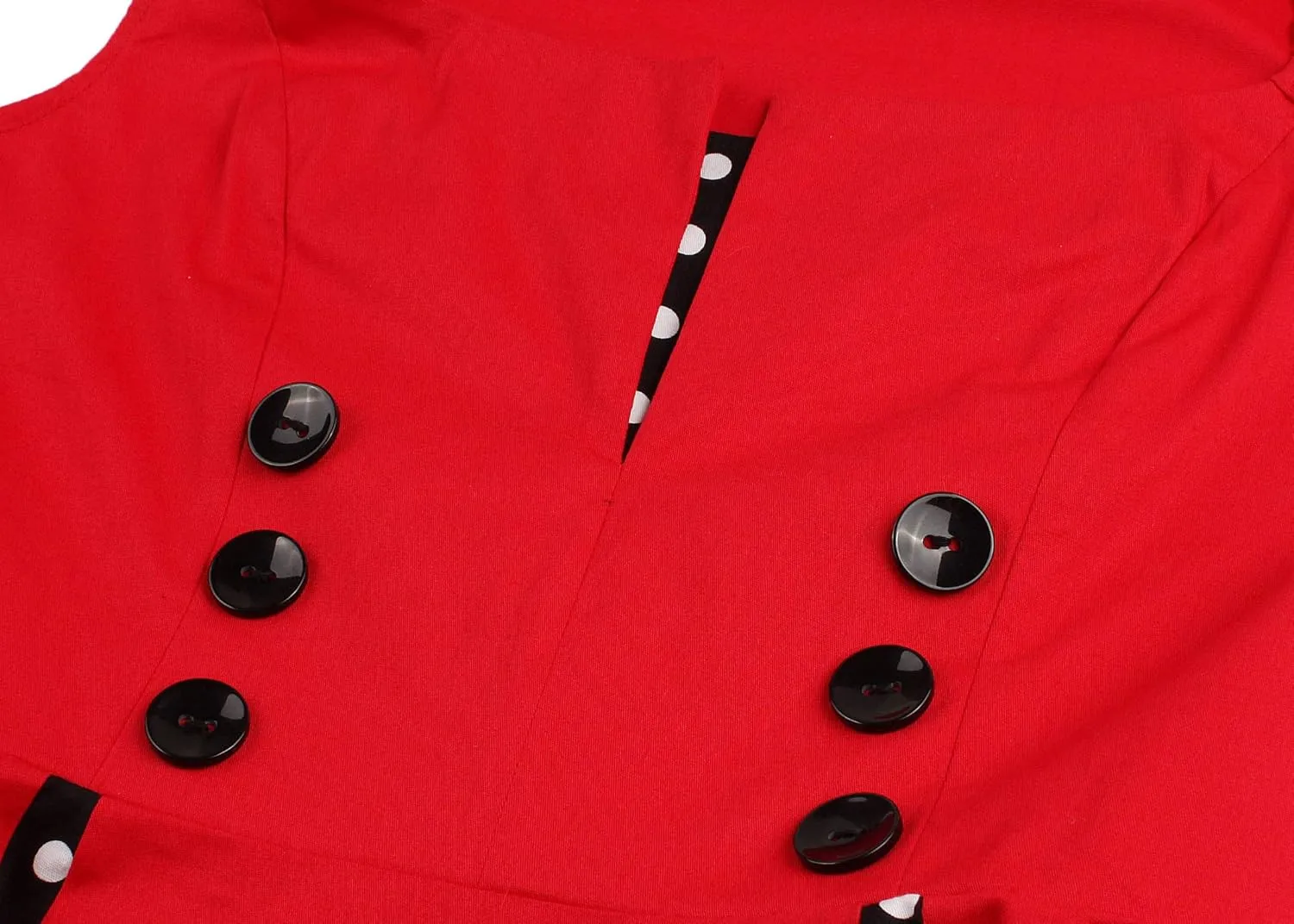 Nihsatin Vintage 1950s Retro Rockabilly Swing Dress Polka Dots Cocktail Dress with Belt