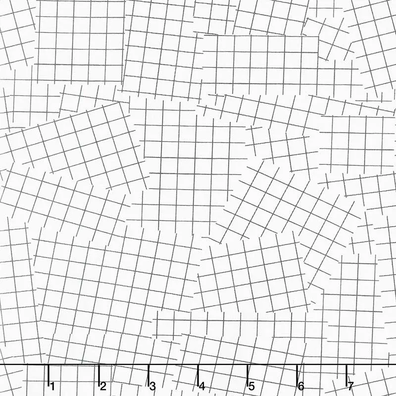 Raise the Volume - Capsules Phonographic Grids White Yardage