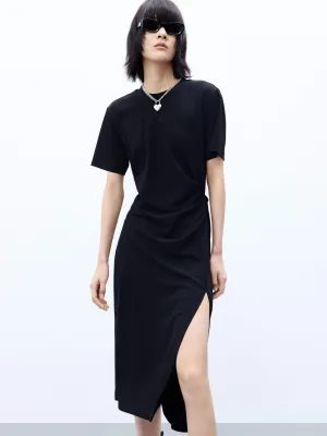 Side Slit Midi Dress