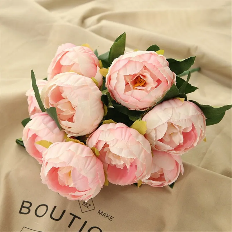 Silk Peony Bouquet Artificial Flowers Peony Arrangement Home Decoration