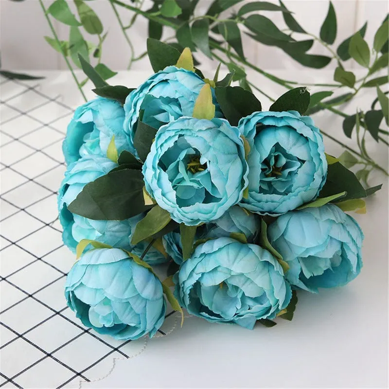 Silk Peony Bouquet Artificial Flowers Peony Arrangement Home Decoration