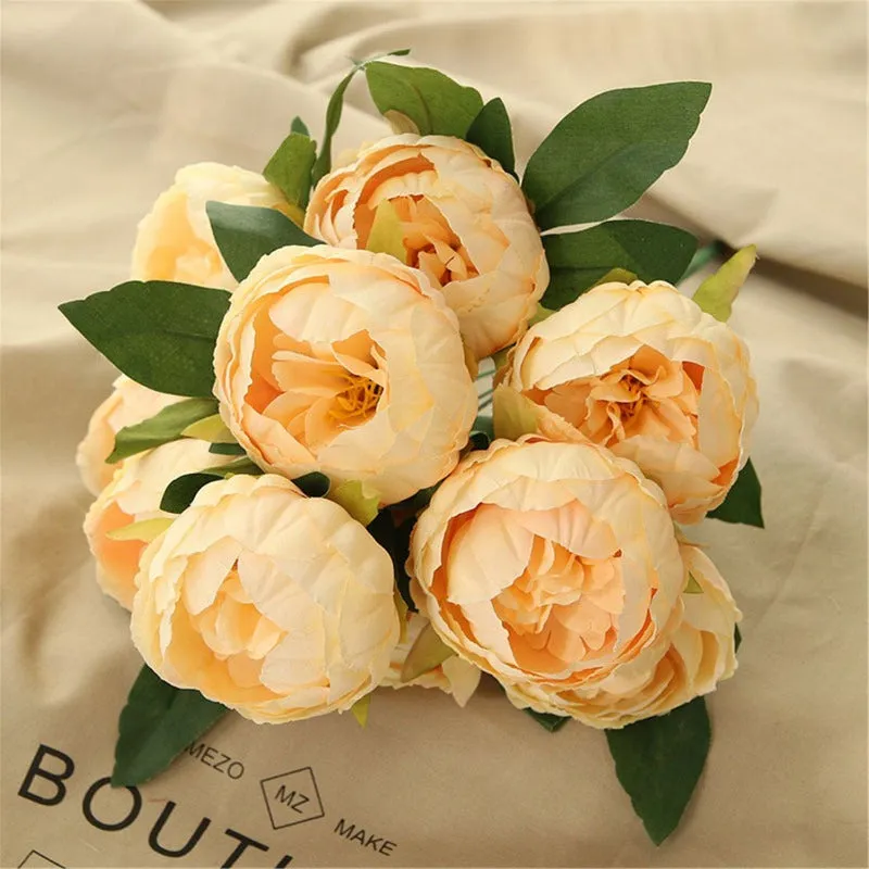 Silk Peony Bouquet Artificial Flowers Peony Arrangement Home Decoration
