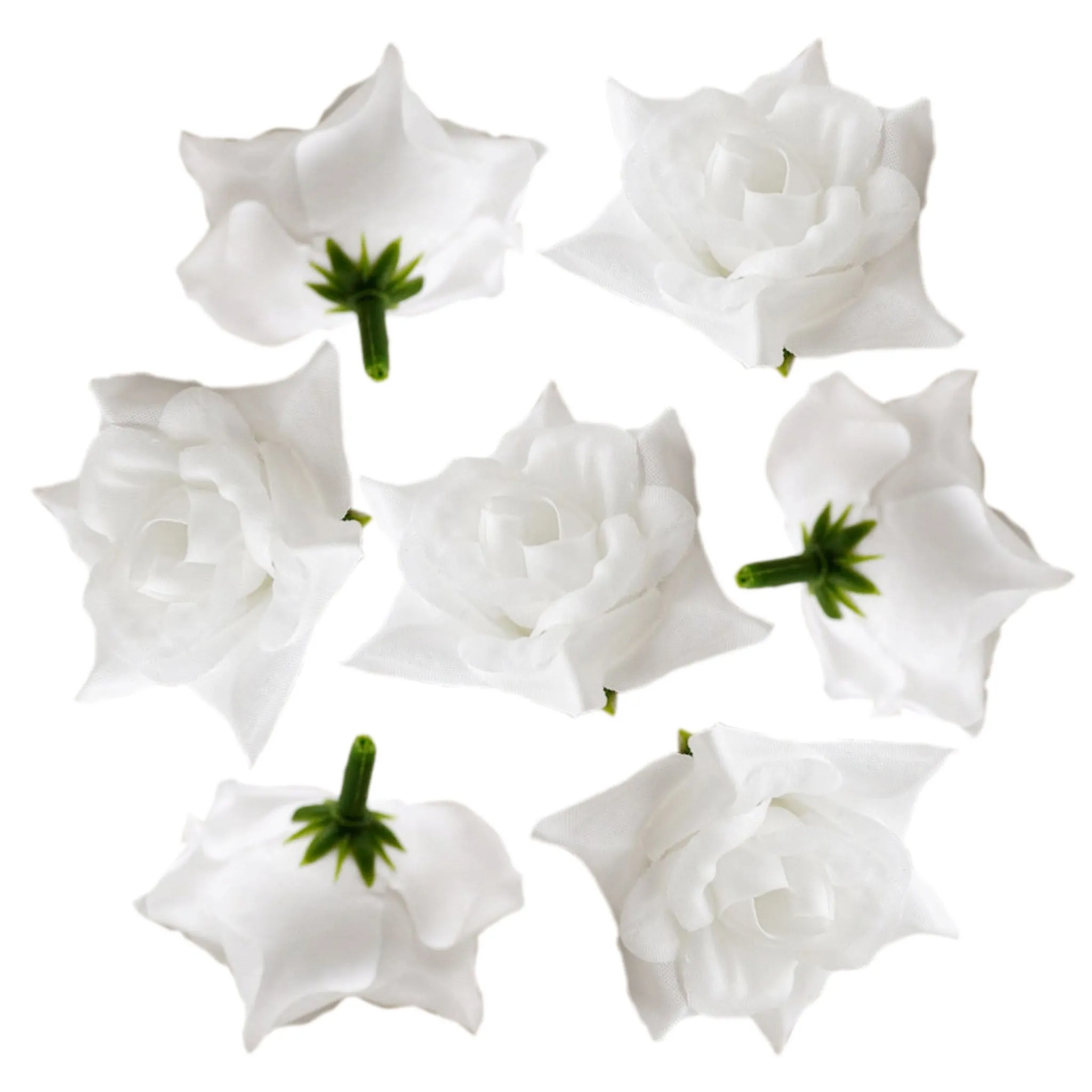 Silk Rose Heads Small Artificial Flowers 100PCS
