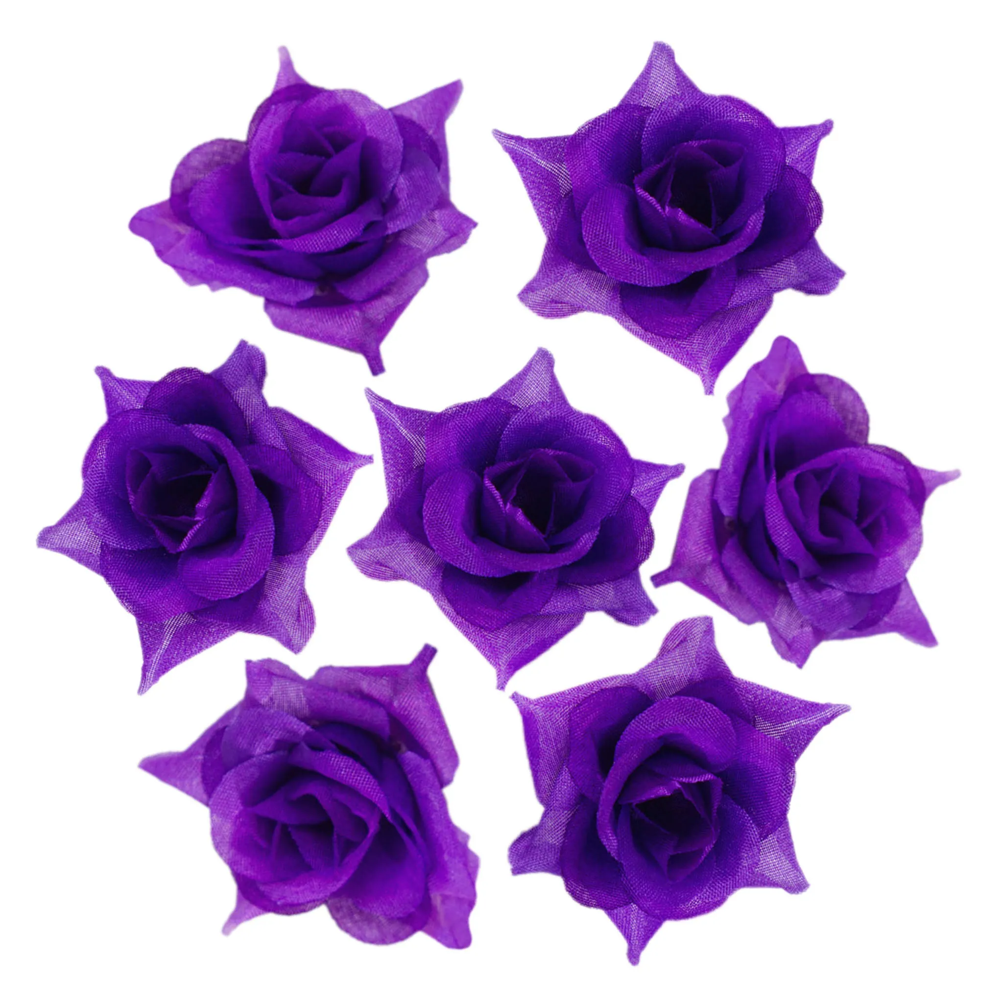 Silk Rose Heads Small Artificial Flowers 100PCS