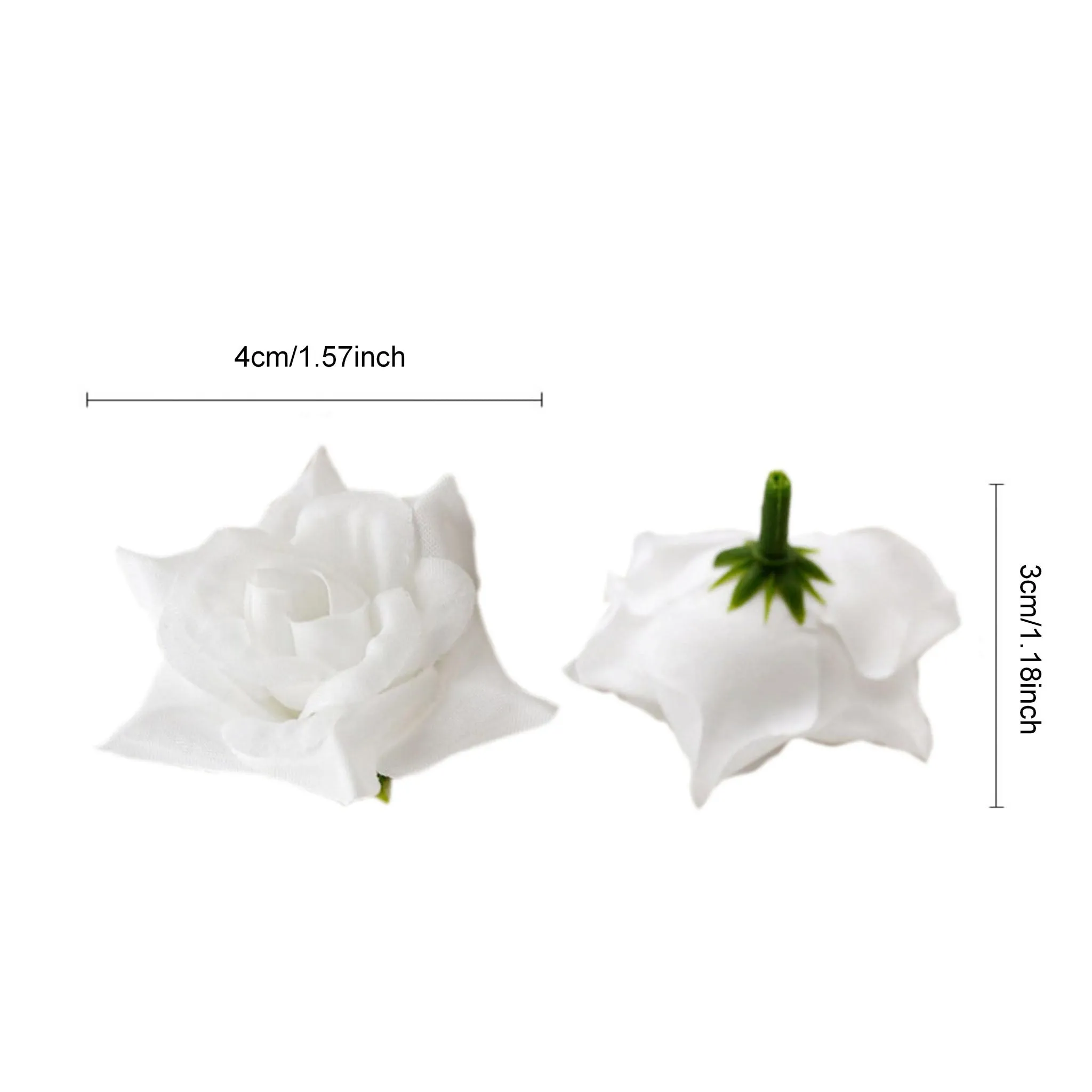 Silk Rose Heads Small Artificial Flowers 100PCS