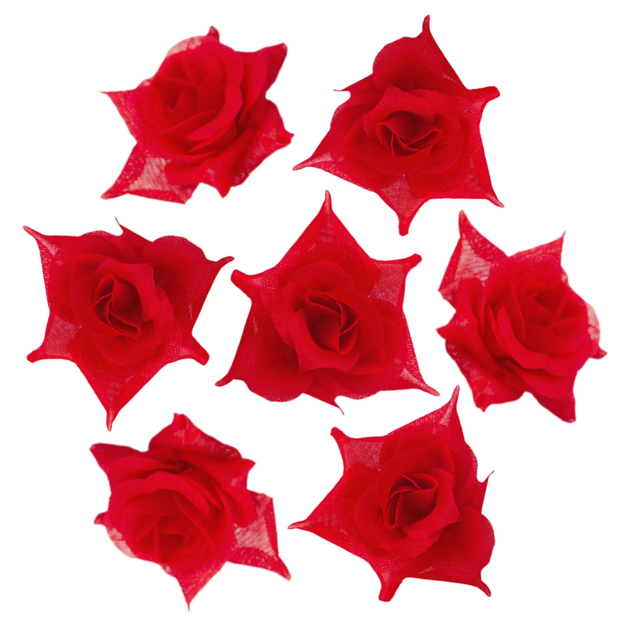 Silk Rose Heads Small Artificial Flowers 100PCS