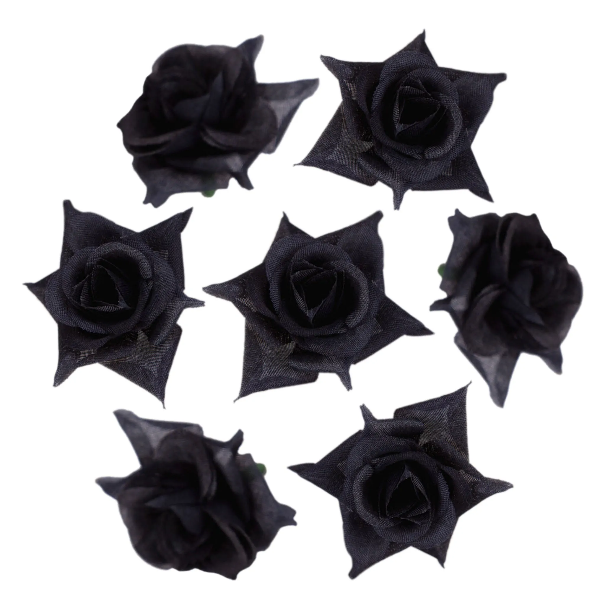Silk Rose Heads Small Artificial Flowers 100PCS