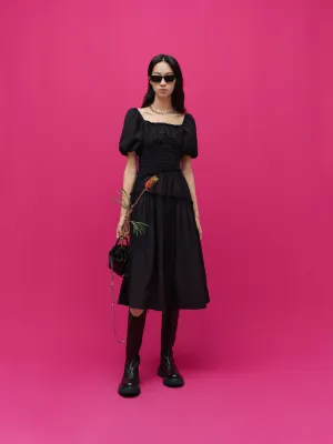 Square Neck Smocked Dress