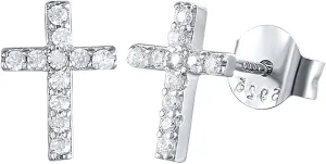 Sterling Silver Cross Earrings for Women Tiny Cross Stud Earrings for Men Gold Cross Earrings Stud Diamond Cross Earrings for Women