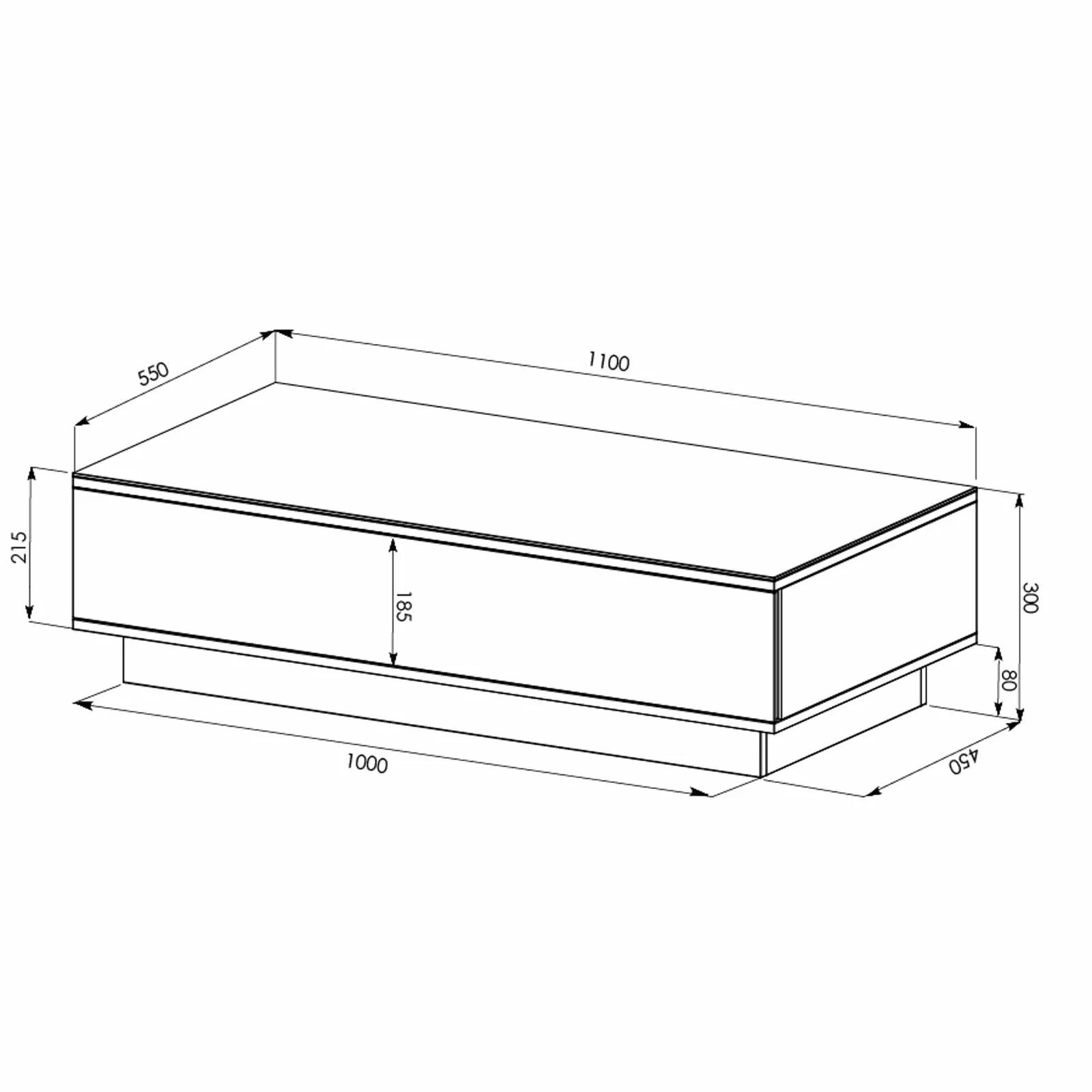 TITAN Coffee Table Black by Tauris™
