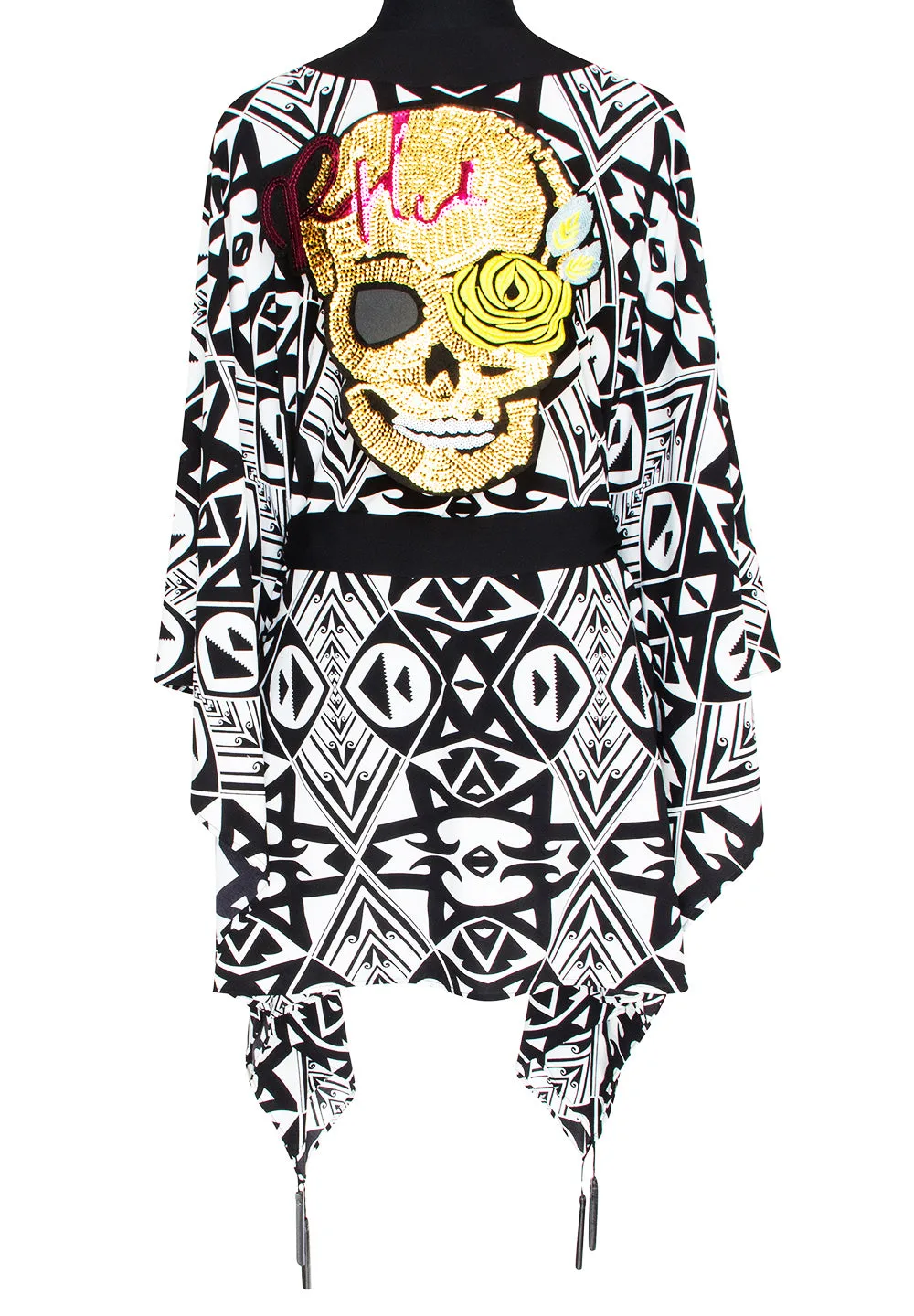 Tulum – Tribal Kimono Skull (Black)