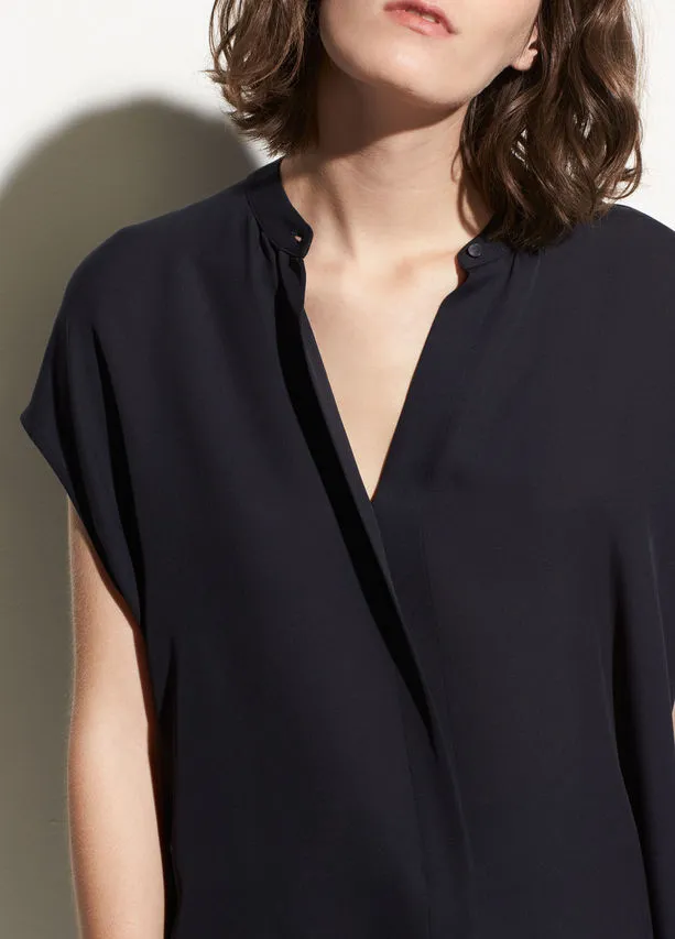 Vince Sleeveless Back Slit Popover