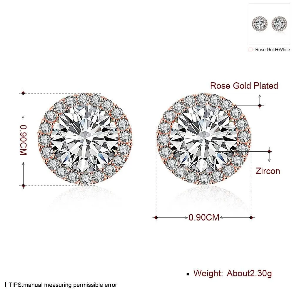 Yellow Chimes Stud Earrings for Women Crystals from Swarovski Moonlight Sparkling Rosegold Plated Stud Earrings for Women and Girls